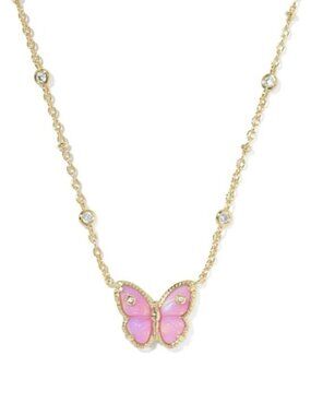 Cailey Butterfly Gold Short Pendant Necklace